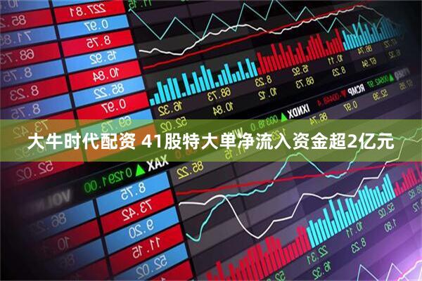 大牛时代配资 41股特大单净流入资金超2亿元